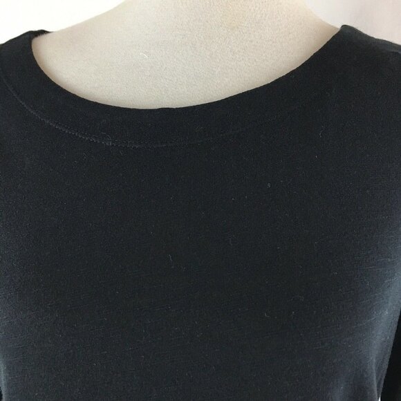 Susina Black Scoop Neck Tee - Picture 2 of 4